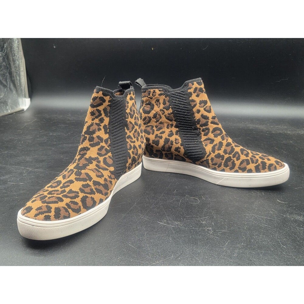 Mia Jungle Cat Print Pull On Ankle Boot Shoe Sneakers Size 10